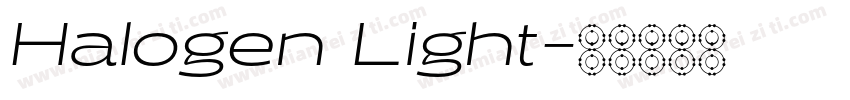 Halogen Light字体转换